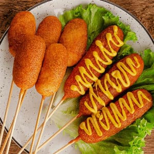 air fryer corn dogs featured