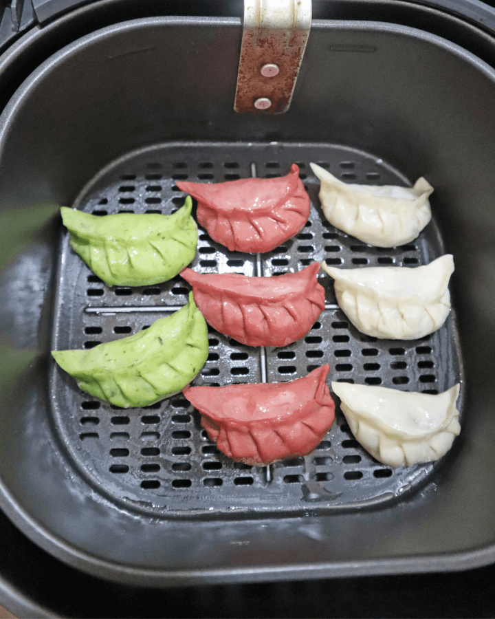 frozen dumplings in an air fryer