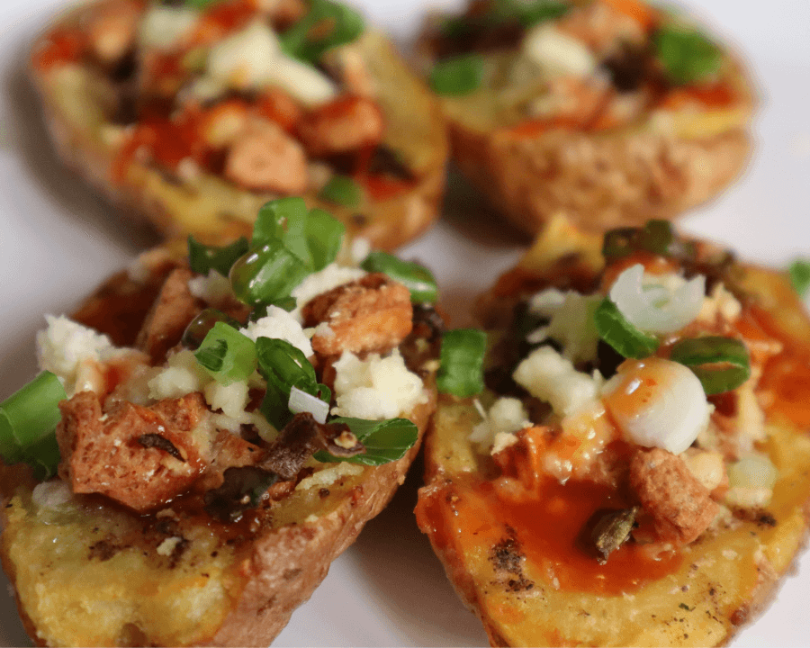 air fryer loaded baked potatoes