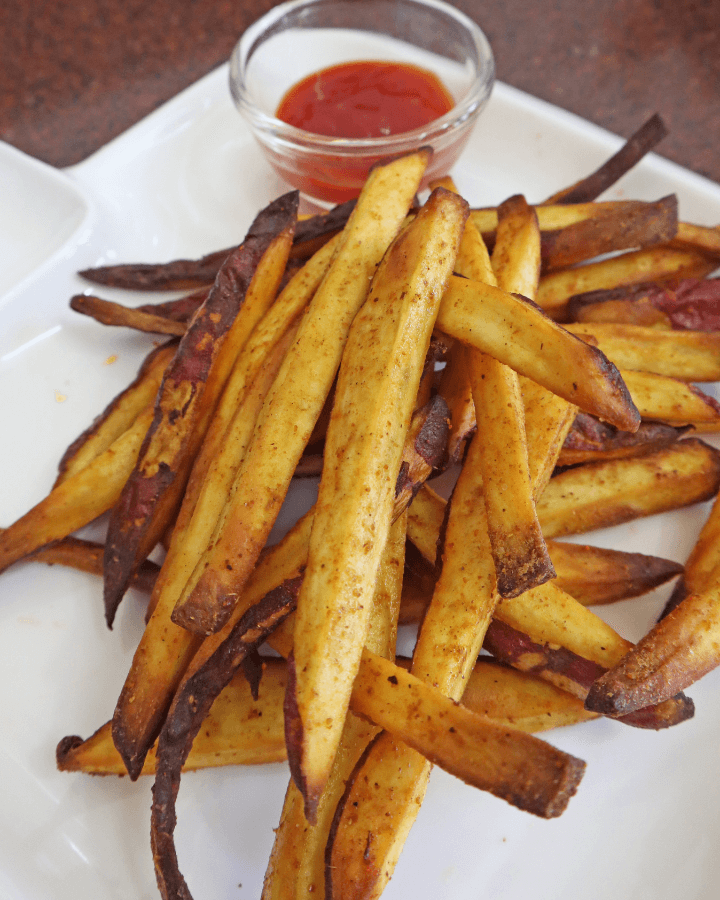 Frozen sweet potatoes fries in air fryer time and temp