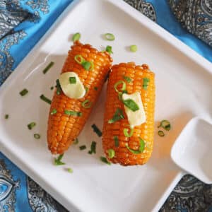 air fryer corn on the cob featured
