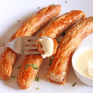 brats in air fryer featured
