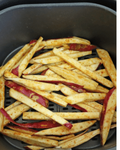 frozen sweet potato fries in air fryer cook time