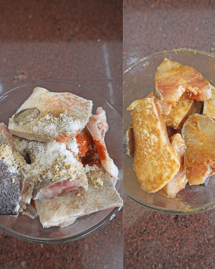 marinate fish with spices