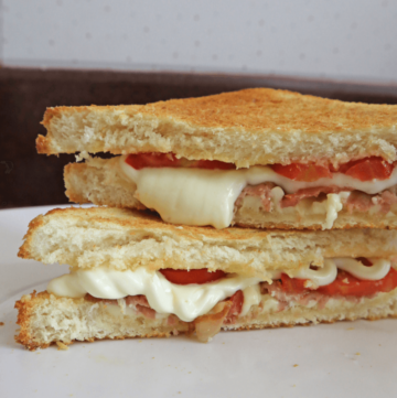 Air Fryer Grilled Cheese with Bacon
