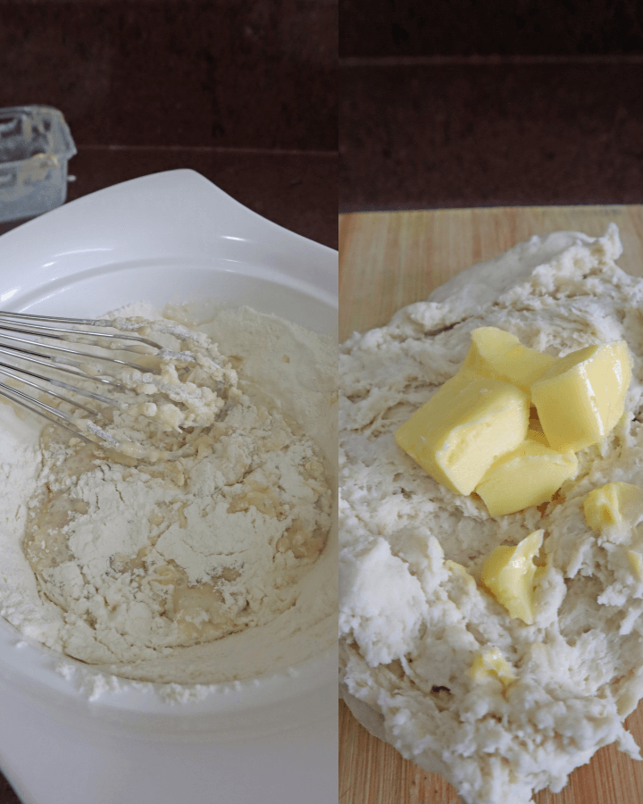 mix flour and butter