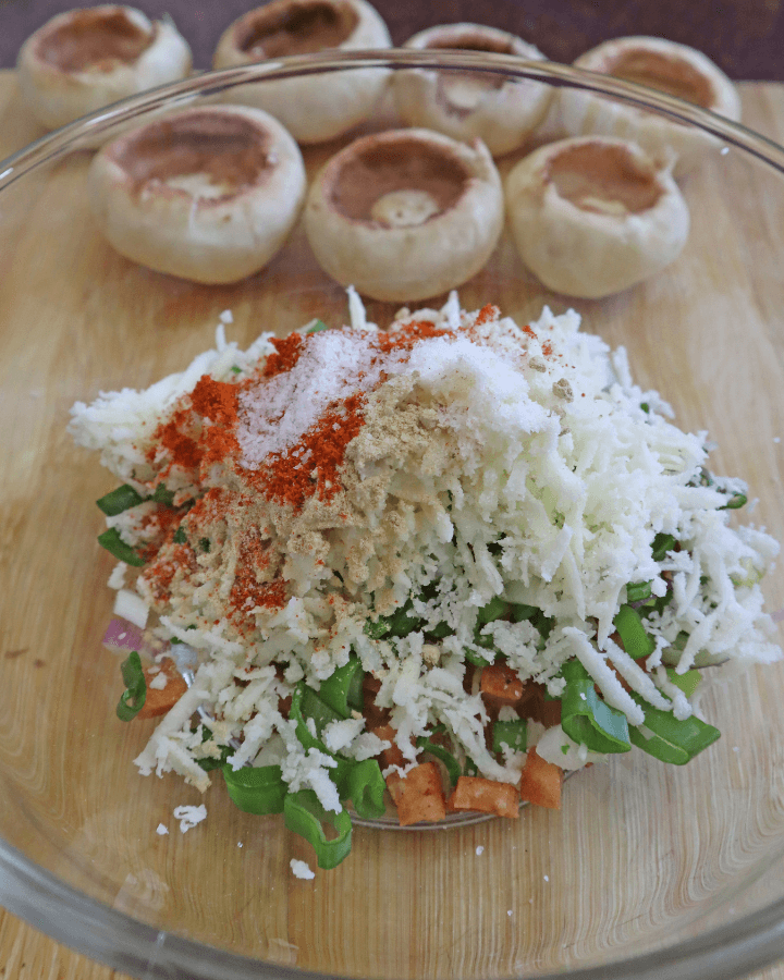 cheese stuffed mushrooms in air fryer
