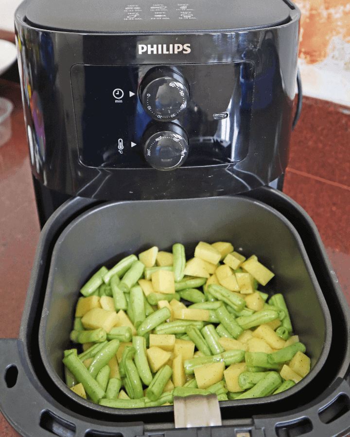 Frozen green beans in air fryer