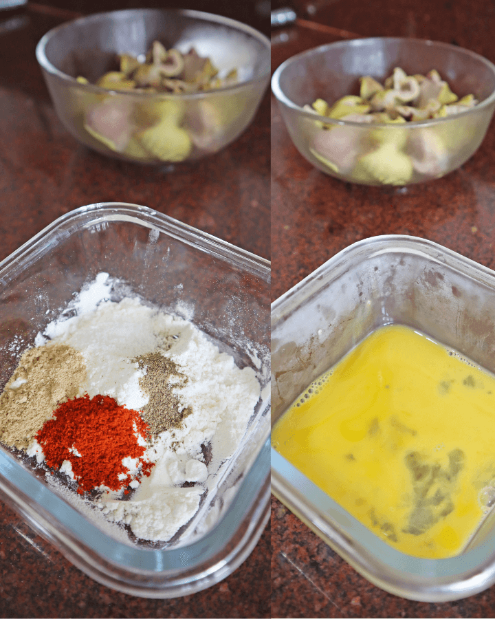 eggs and spice mixture