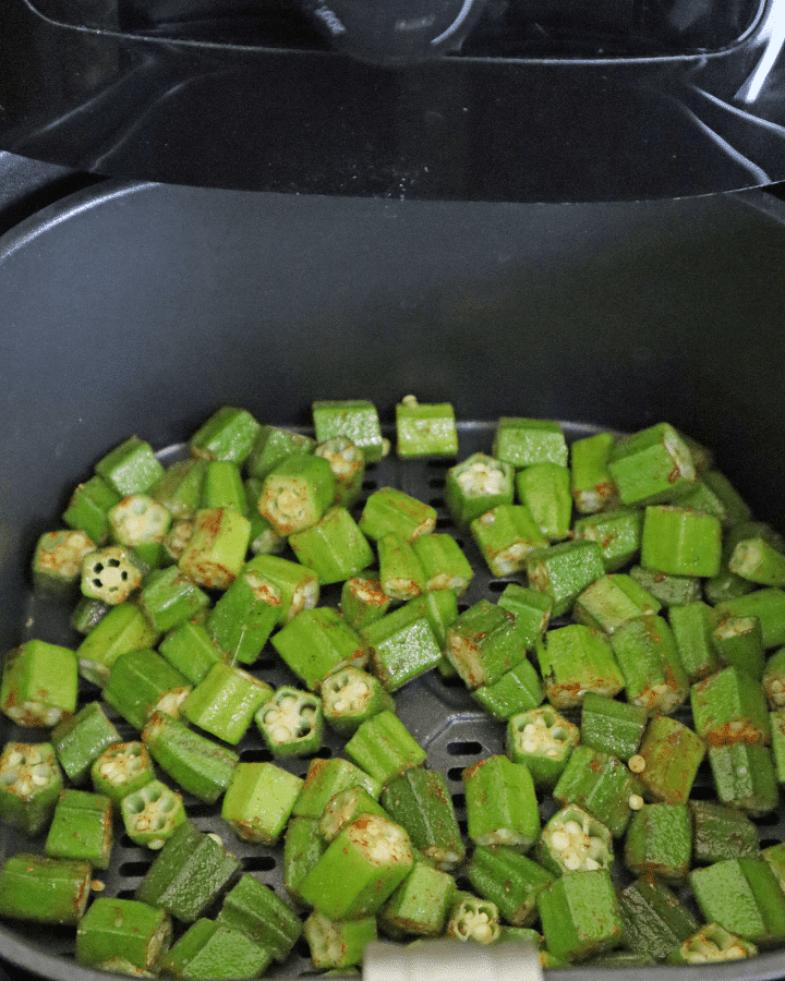 remove okra from air fryer