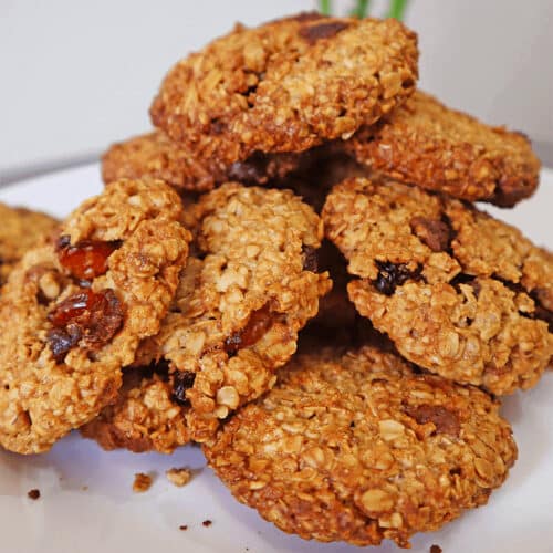air fryer oatmeal cookies featured