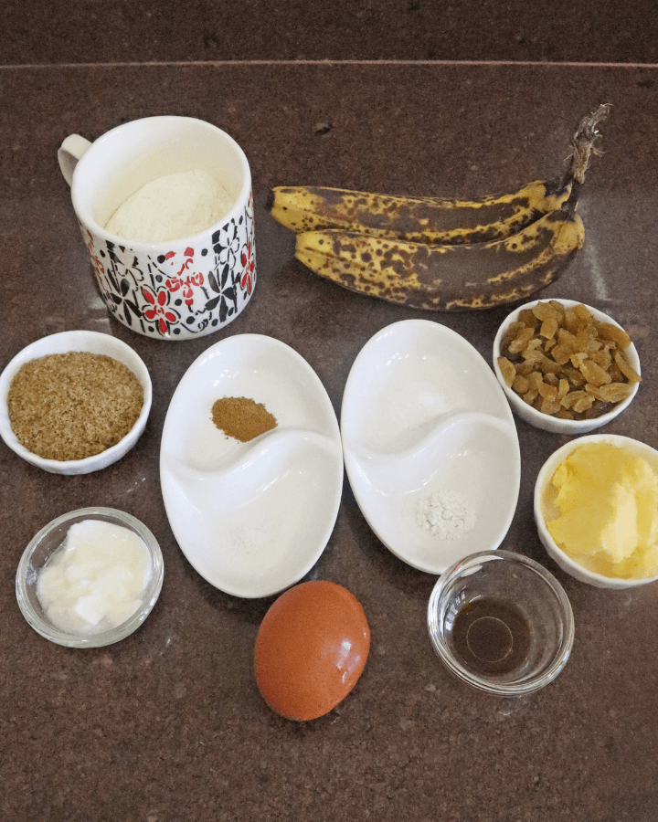air fryer banana bread ingredients