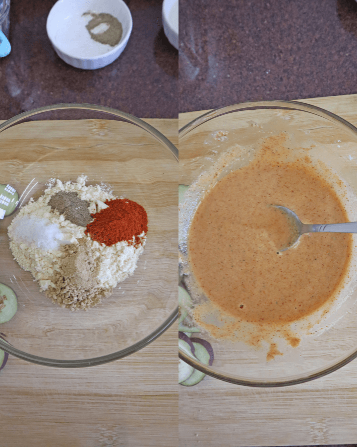mix spices ingredient in bowl
