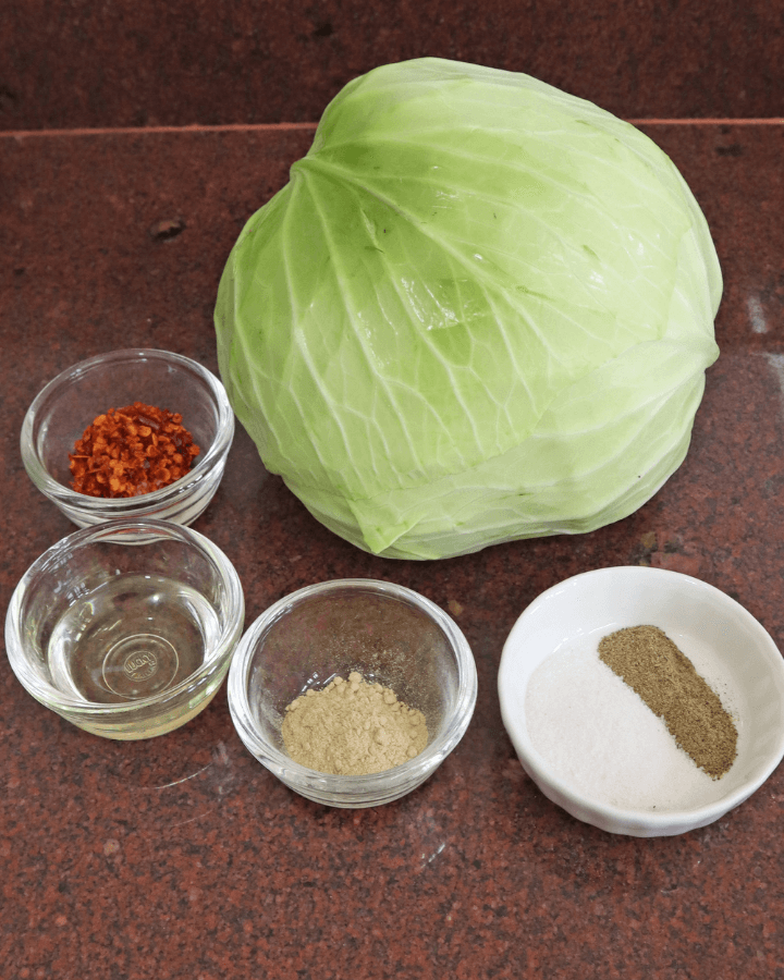 air fryer cabbage ingredients 