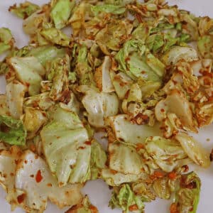 air fryer fried cabbage featured
