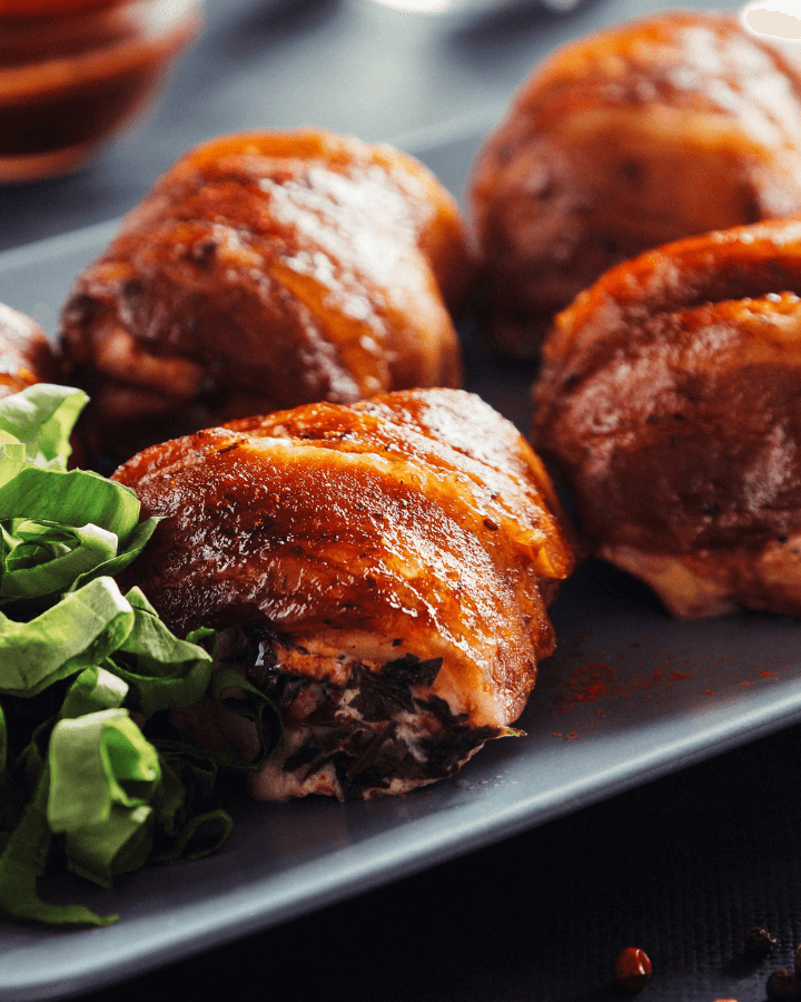 Air fryer bacon wrapped chicken
