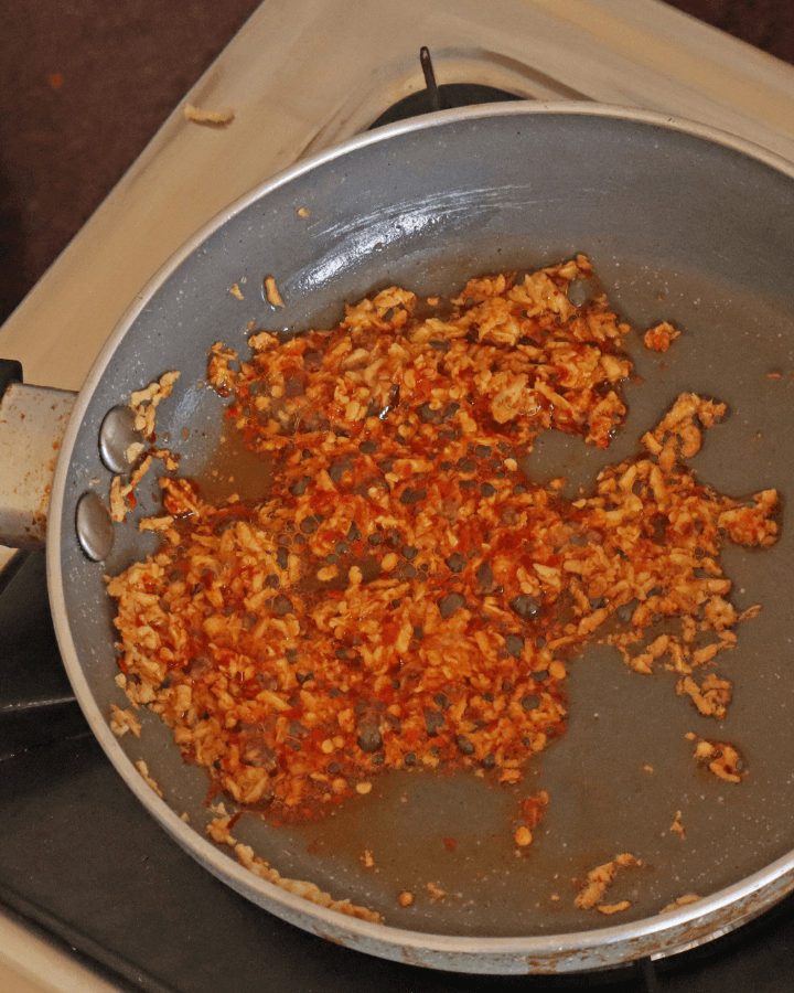 add spices to pan