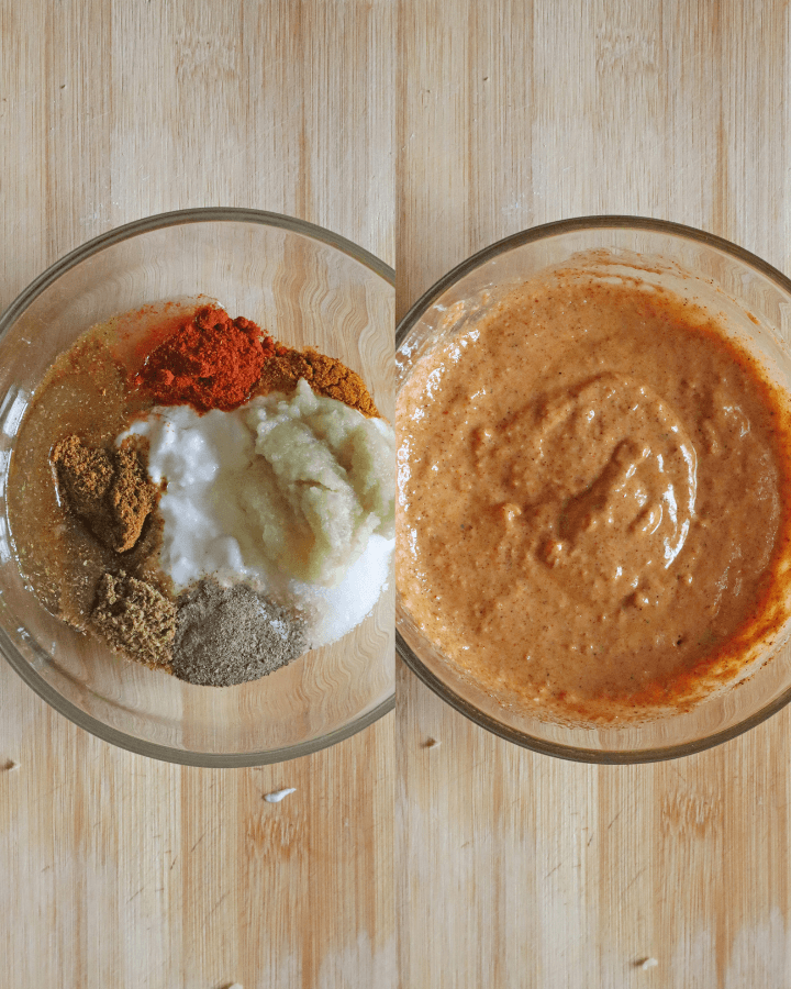 pour spices into bowl and mix well