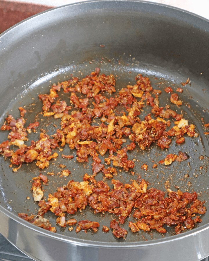 Air fryer Baingan bharta spices