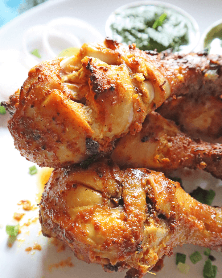 Juicy tandoori chicken in air fryer