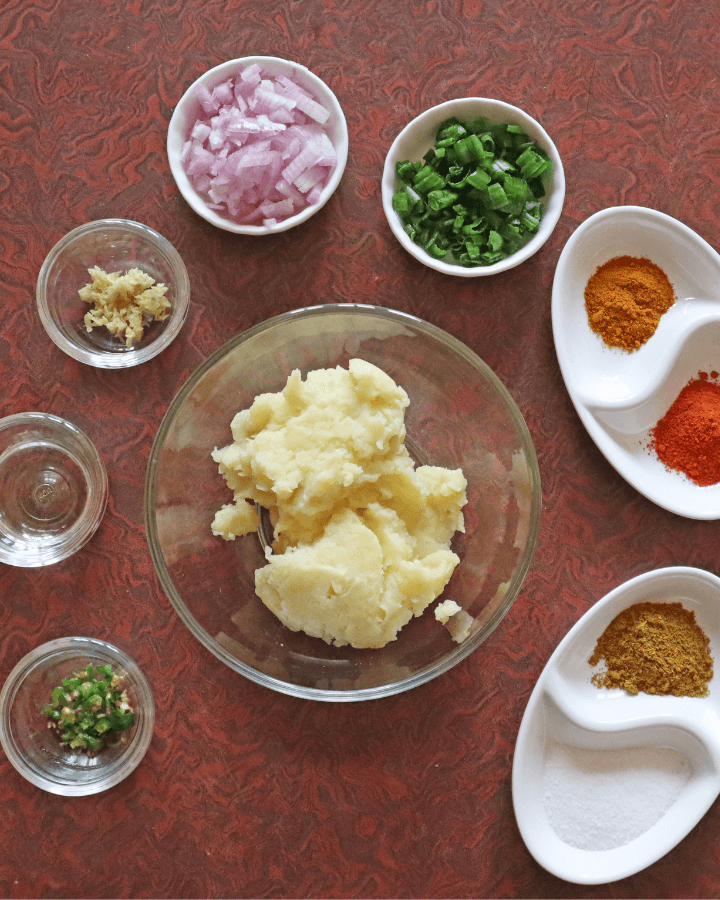 air fryer bread pakora potato ingredients