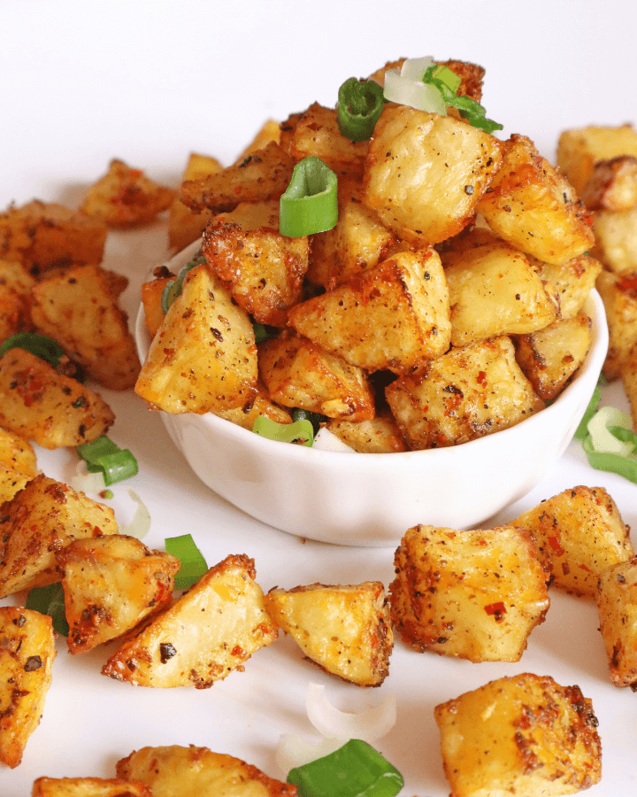 delicious air fryer potato in bowl