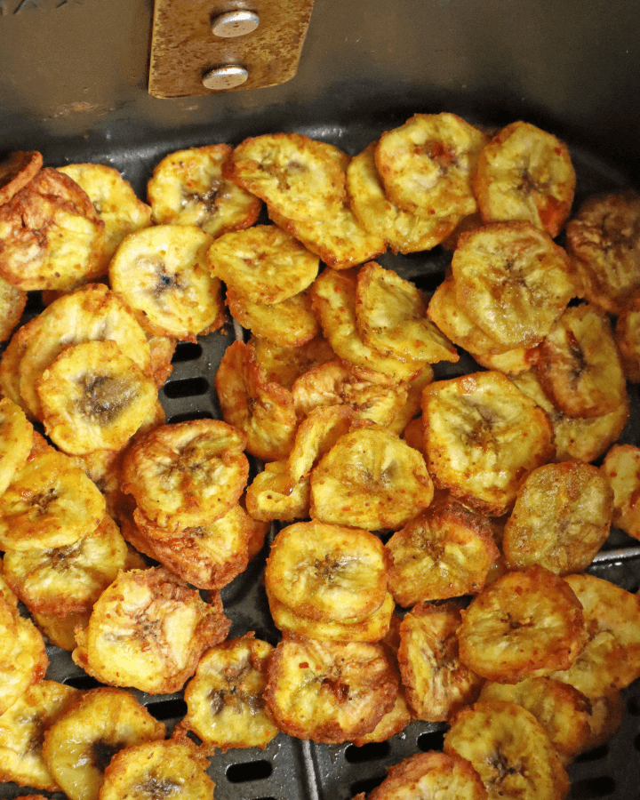 remove air-fried plantain chips