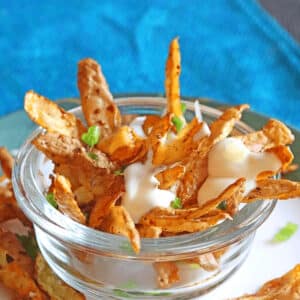 air fried potato peels featured