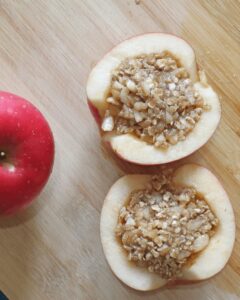 air fryer baked apples with oats