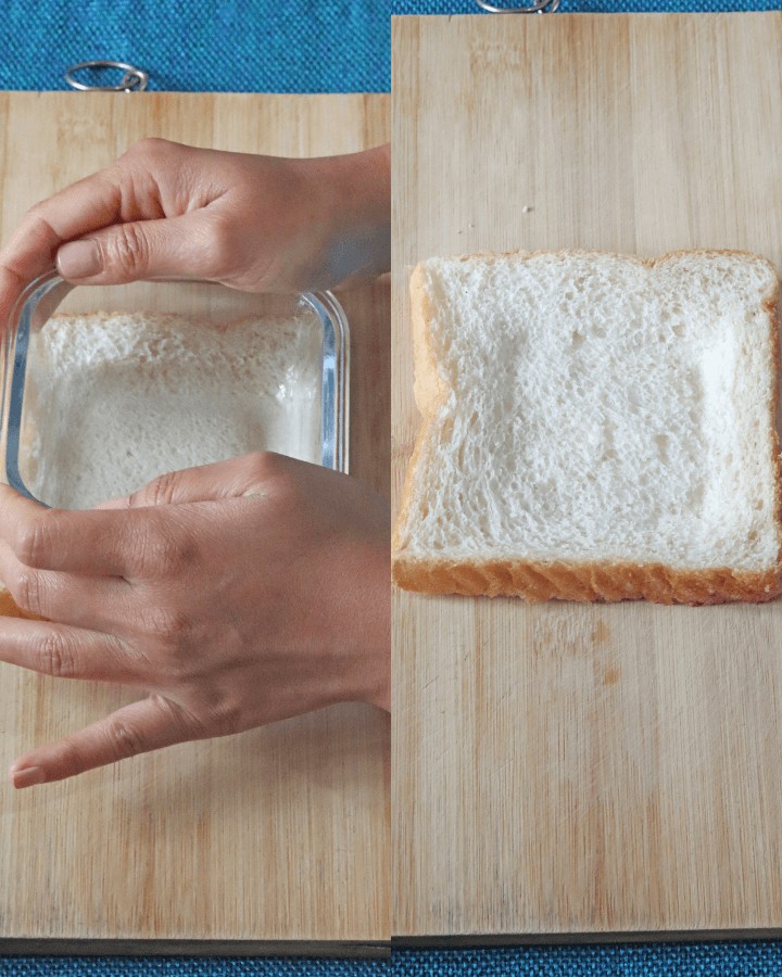 shape bread using glass bowl