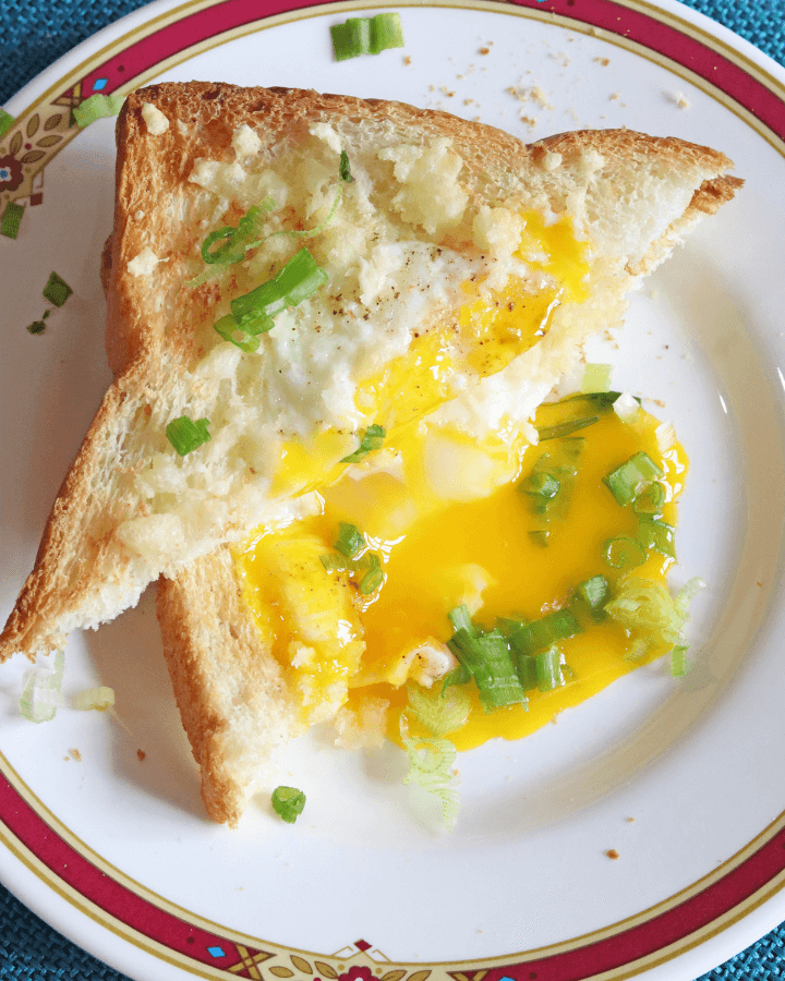 creamy air fryer egg toast
