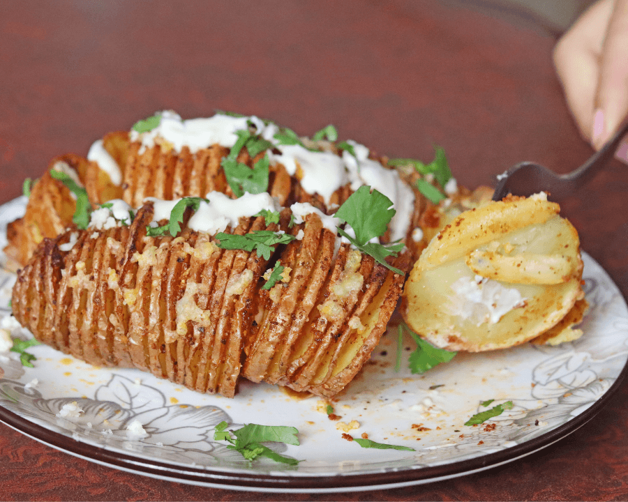 the best air fryer hasselback potatoes