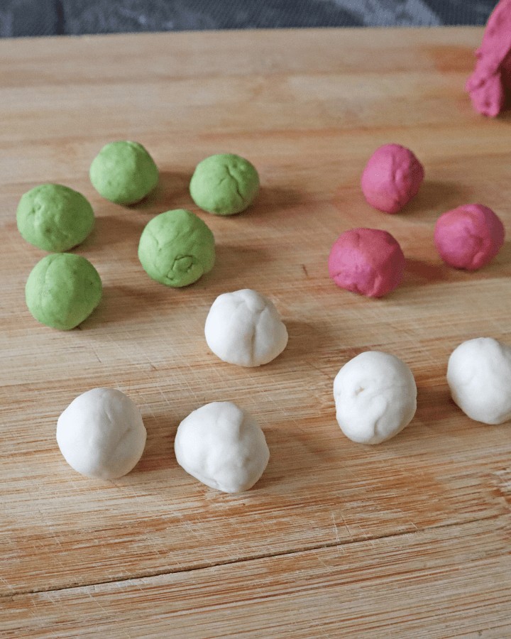 shape dough into ball shape