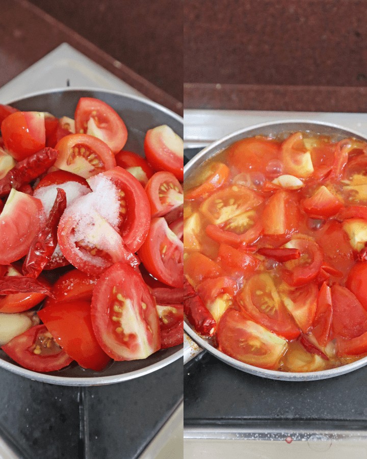 cook tomatoes until soft