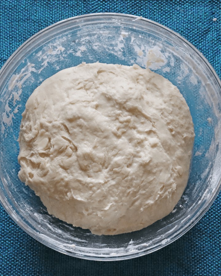 retzel dough in well-greased bowl