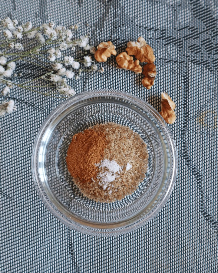 brown sugar, cinnamon powder and salt
