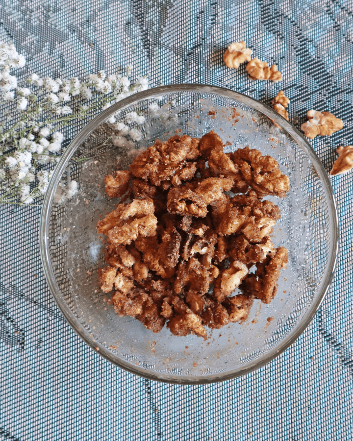 Roasted salted walnuts in air fryer