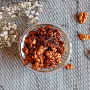 air fryer candied walnut featured