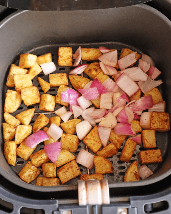 air fryer home fries with onion