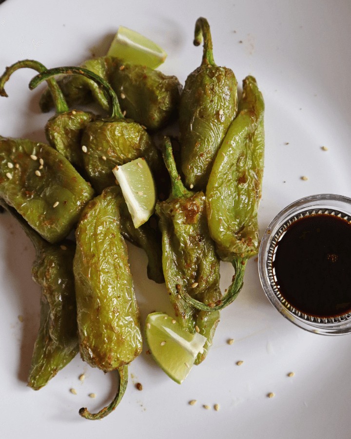 Shishito peppers air fryer sauce