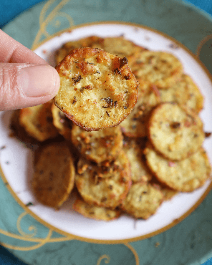 Thick sliced potatoes in air fryer