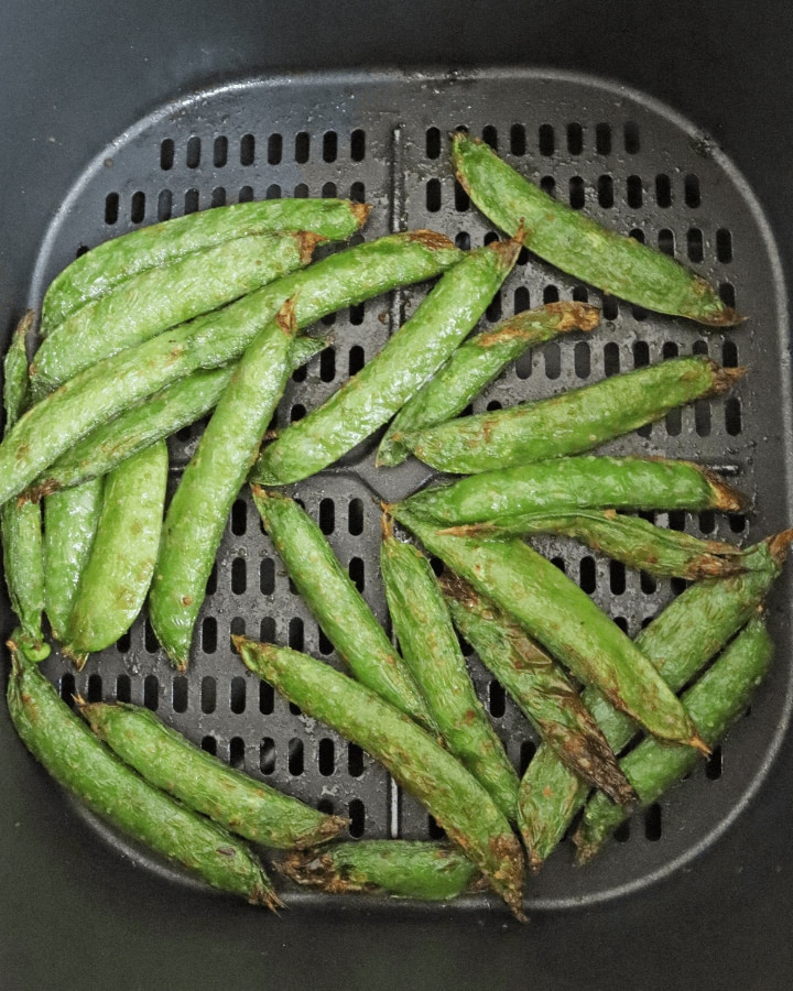 remove air fryer snap peas