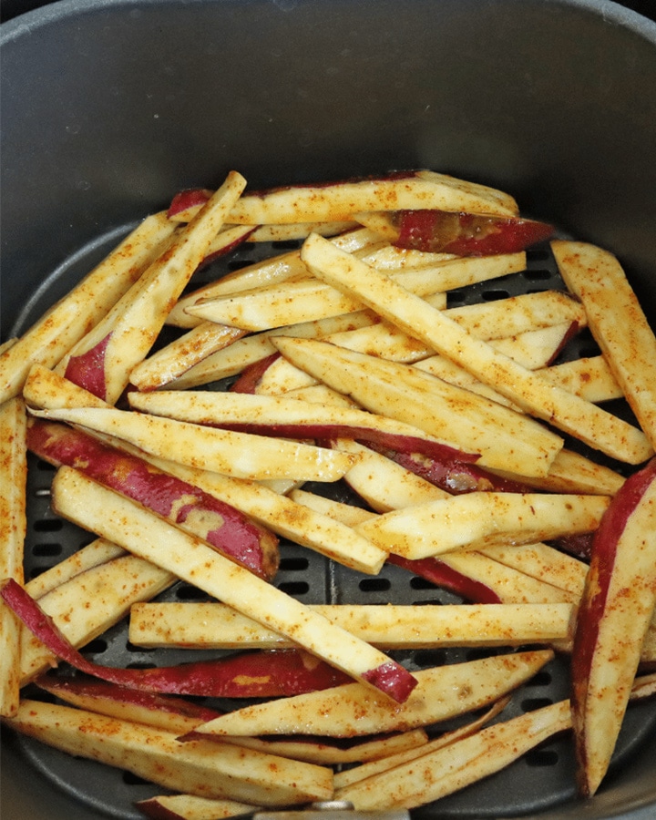 seasoned sweet potato fries in air fryer